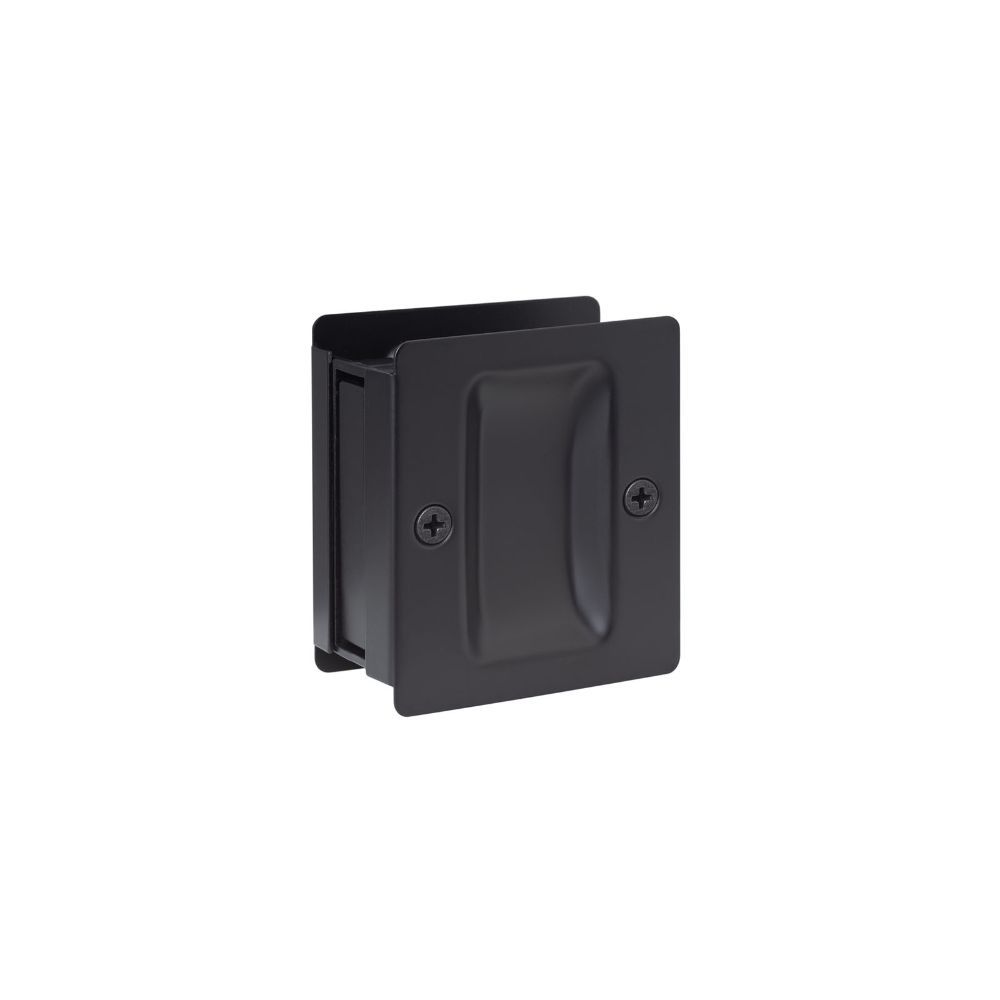 Sure-Loc Hardware DP711 FBL Square Pocket Door Pull Passage in Flat Black